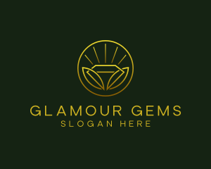 Gold Diamond Leaf  logo design