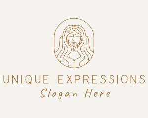 Beautiful Gold Woman  Logo