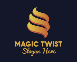 Fire Gradient Twist logo design