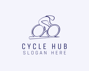 Cyclist Olympic Athlete logo design