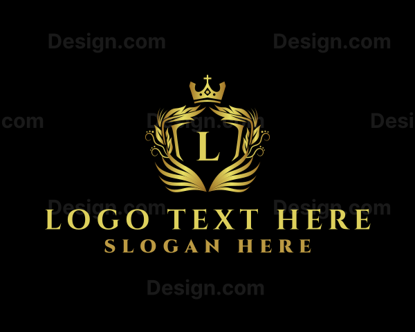 Elegant Shield Wreath Logo