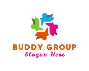 Colorful Human Group logo design