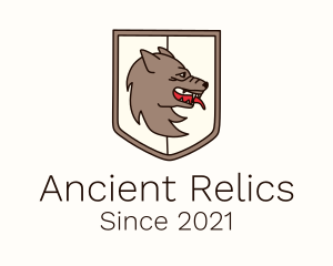 Ancient Wolf Shield logo design