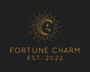 Fortune Teller Gold Moon  logo design