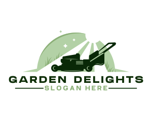 Lawn Mower Grass Cleaning logo design