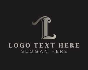 Stylish Hairdresser Salon Letter L logo