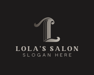 Stylish Hairdresser Salon Letter L logo design