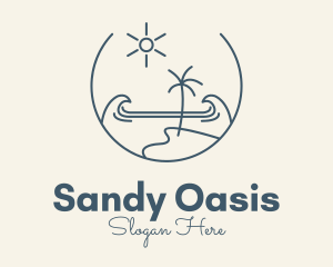 Minimalist Ocean Beachfront logo design