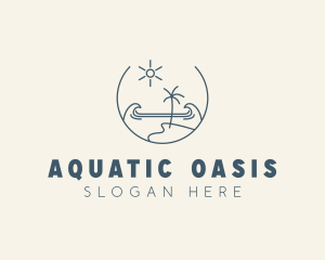 Sea Ocean Beachfront logo design