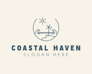 Sea Ocean Beachfront logo design