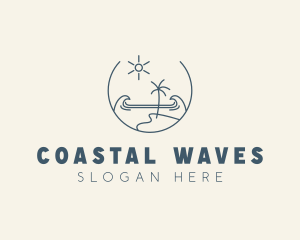 Sea Ocean Beachfront logo design