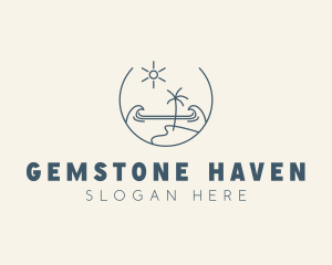 Sea Ocean Beachfront logo design