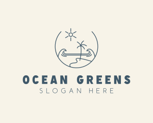 Sea Ocean Beachfront logo design