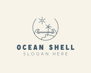 Sea Ocean Beachfront logo design