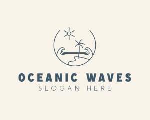 Sea Ocean Beachfront logo design