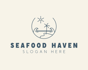 Sea Ocean Beachfront logo design