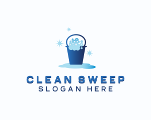 Sanitary Bucket Cleaning logo design