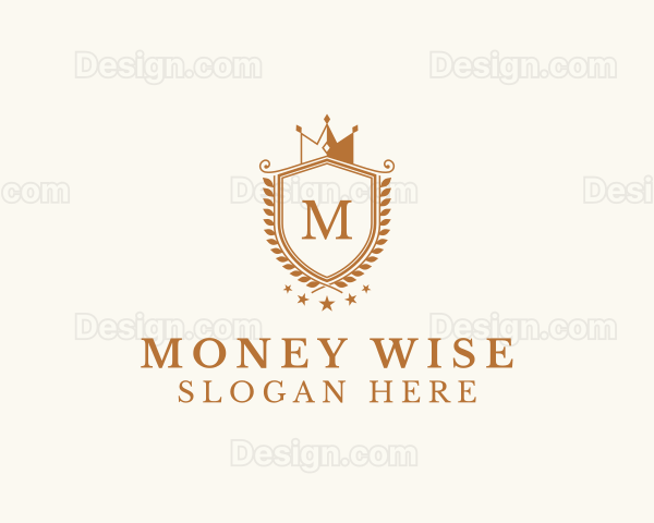 Luxury Crown Shield Wreath Logo