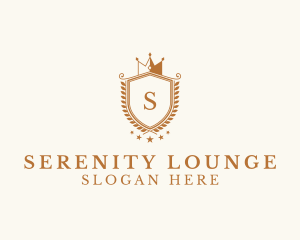 Luxury Crown Shield Wreath Logo