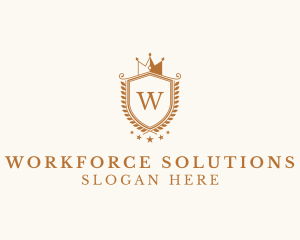 Luxury Crown Shield Wreath Logo