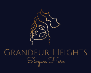 Golden Royal Queen logo design