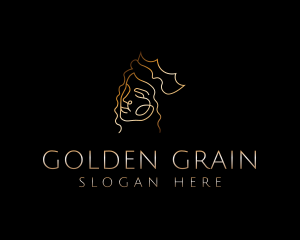 Golden Royal Queen logo design