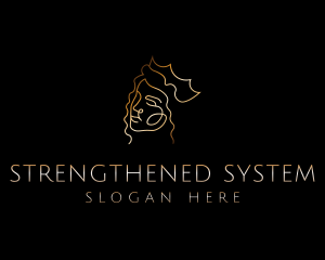 Golden Royal Queen logo design