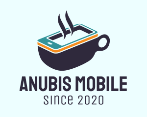 Mobile Coffee Cup logo design