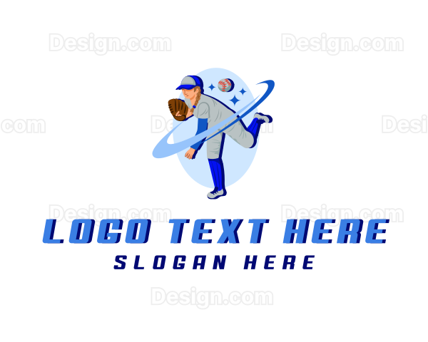 Sports Baseball Pitcher Logo