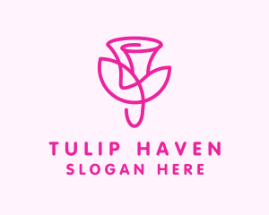 Flower Tulip Garden logo design