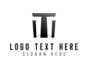 Generic Concrete Letter T logo