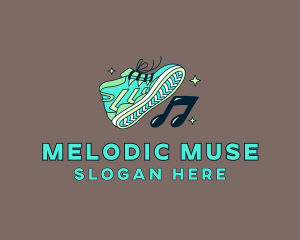 Sneakers Shoes Music logo design