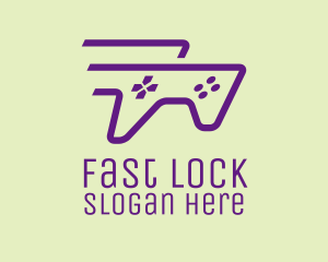 Purple Fast Controller logo design