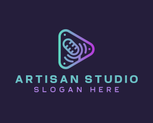 Media Microphone Studio logo design