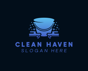 Cleaning Wash Bucket  logo design