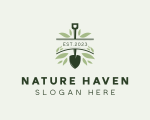 Gardening Shovel Nature logo design