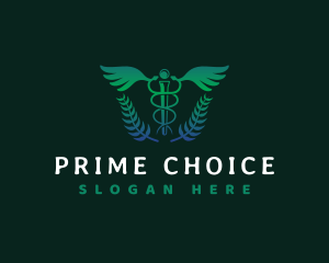 Medical Pharmacy Caduceus logo design