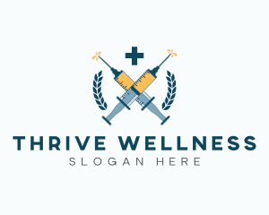 Medicine Syringe Vaccine logo