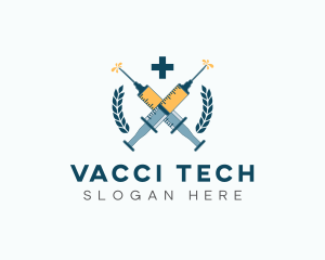 Medicine Syringe Vaccine logo