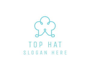 Blue Chef Hat Scribble logo design