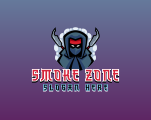 Warrior Ninja Smoke logo design