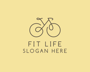 Yellow Bicycle Bike Logo