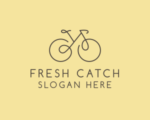 Yellow Bicycle Bike logo design