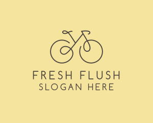 Yellow Bicycle Bike logo design