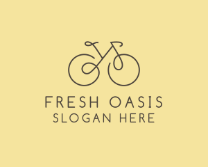 Yellow Bicycle Bike logo design