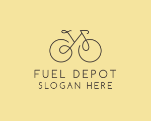 Yellow Bicycle Bike logo design