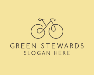 Yellow Bicycle Bike logo design