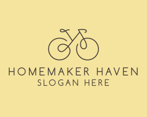 Yellow Bicycle Bike logo design