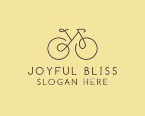 Yellow Bicycle Bike logo design