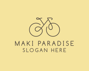 Yellow Bicycle Bike logo design